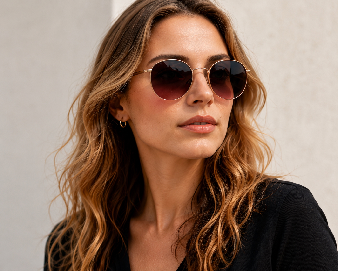 Gradient tinted prescription sunglasses